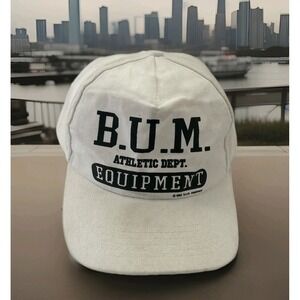 Vintage BUM Equipment Hat 1992 White Embroidered Logo OSFA Grail Grunge Hip Hop
